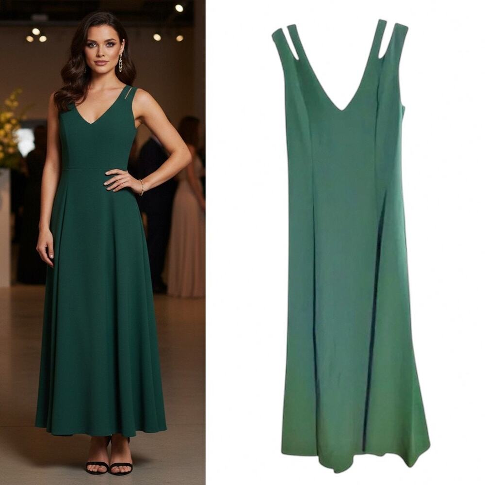 Laundry by Shelli Segal Sleeveless Evening Gown Maxi Dress Green Size 10 NWT